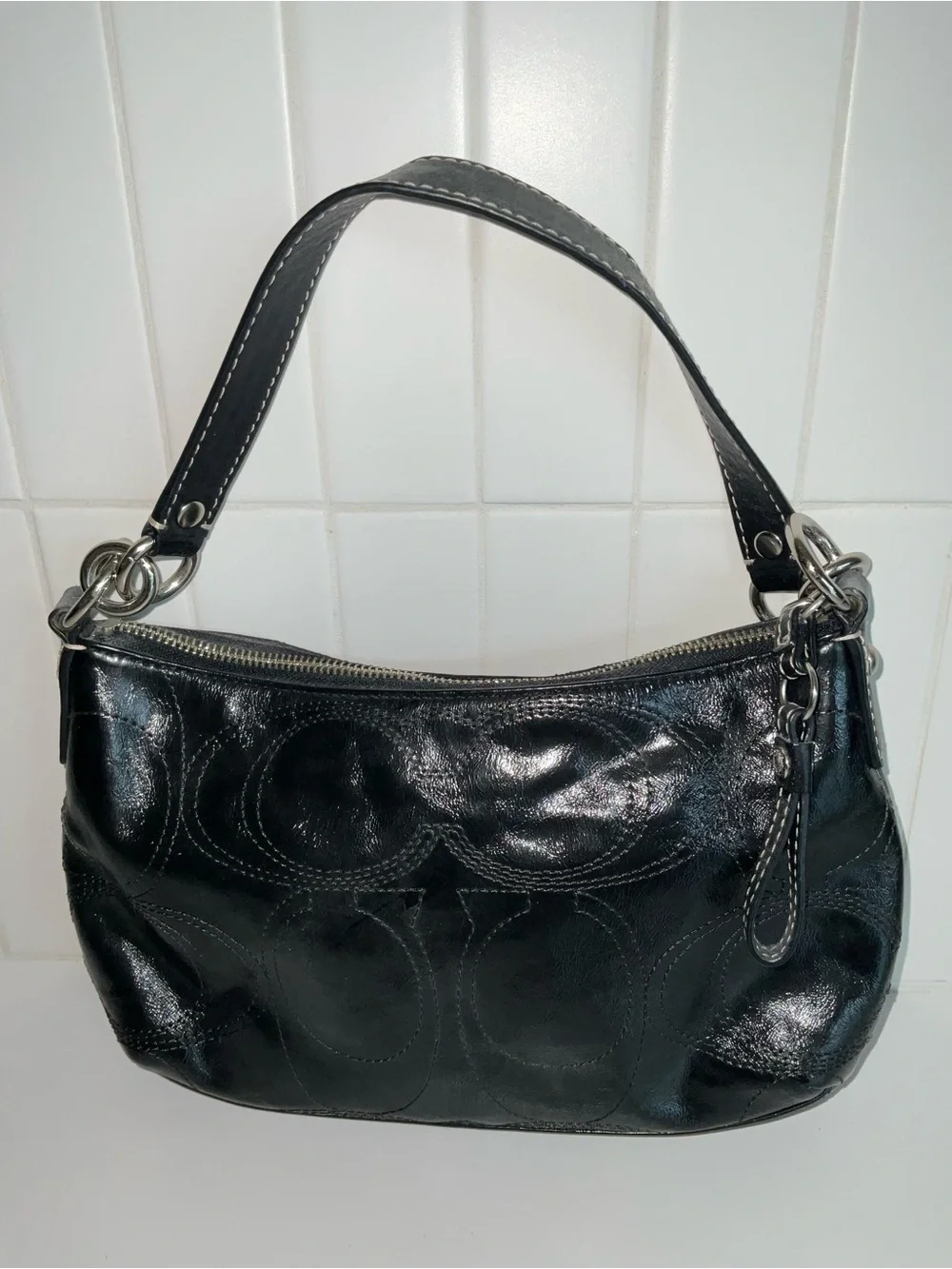 Coach Black Leather Shoulder SOHO Hobo Bag
